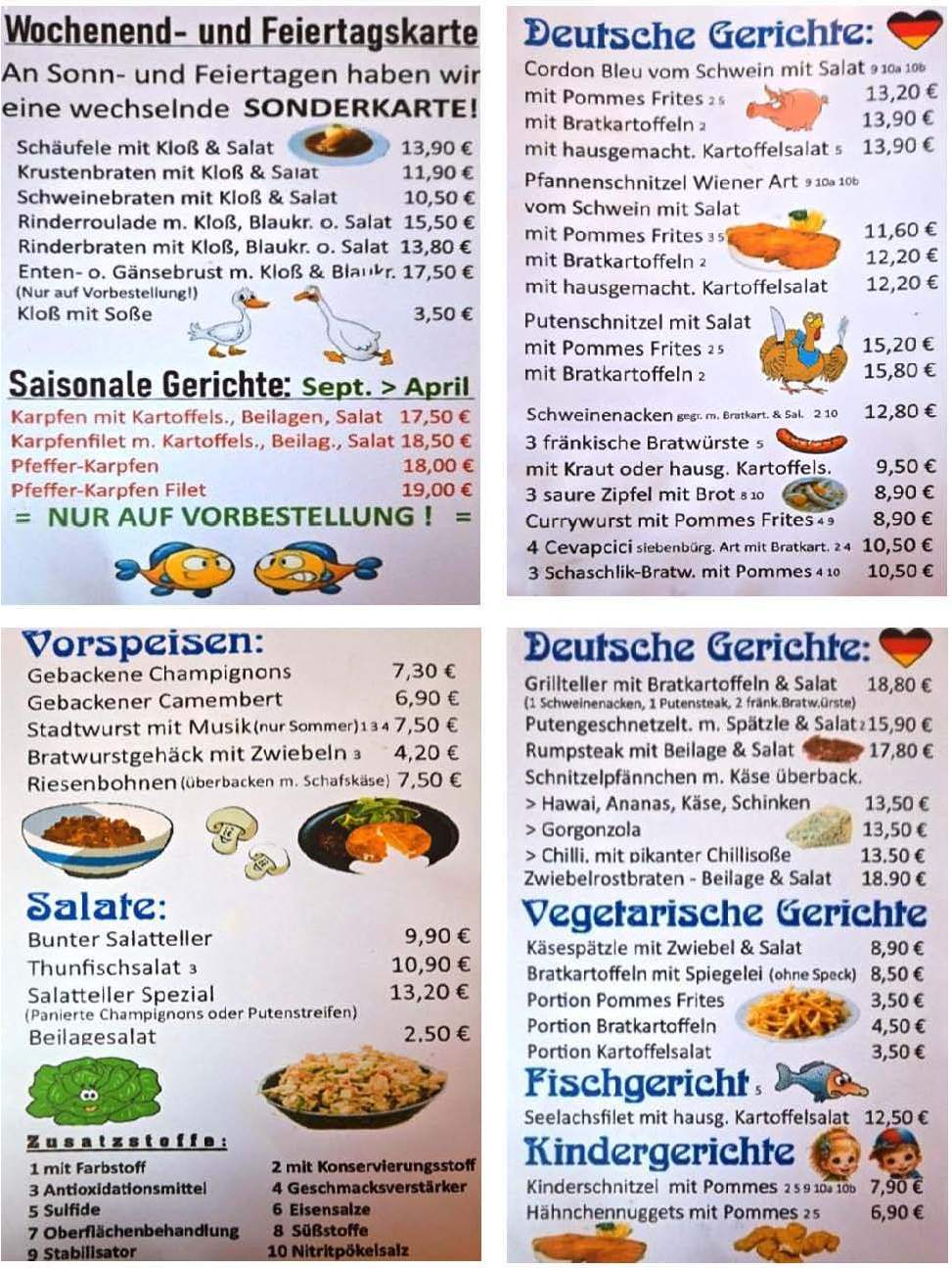 Speisekarte